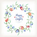 Easter great round floral background