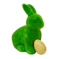Easter green bunny isolated on white background