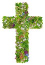 Easter green spring cross of Jesus