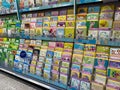 Easter greeting card aisle of a Publix grocery store ready to be purchased by consumers