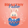 Easter covid card Royalty Free Stock Photo