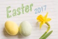 Easter 2017 greeting on linear paper