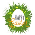 Easter greetings on an abstract background