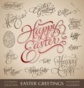 Easter hand lettering set (vector)