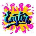 Hand-letering vector graffity art Easter