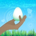 Easter happy spring sky background holiday egg Royalty Free Stock Photo