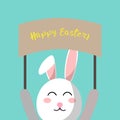 Easter hare. Greeting easter card. Illustration. Royalty Free Stock Photo