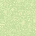 Easter holday floral seamless pattern. Spring gentle background with easter eggs and bunny. Happy Easter tile wallpaper Royalty Free Stock Photo