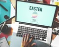 Easter Holiday Celebration Webpage Concept Royalty Free Stock Photo