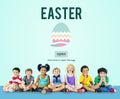 Easter Holiday Celebration Webpage Concept Royalty Free Stock Photo