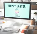 Easter Holiday Celebration Webpage Concept Royalty Free Stock Photo