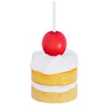 Easter holiday dessert easter egg Shortcake Skewer, 3D rendering