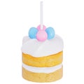 Easter holiday dessert easter egg Shortcake Skewer, 3D rendering