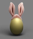 Easter holiday egg with Easter Bunny ears