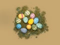 Easter holiday eggs color isolate Royalty Free Stock Photo