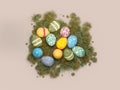 Easter holiday eggs color isolate Royalty Free Stock Photo