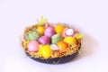 Easter holiday festive composition. Food decor