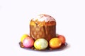 Easter holiday festive composition. Food decor