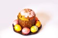 Easter holiday festive composition. Food decor