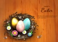 Easter holiday greeting banner.
