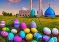 Easter Holiday Scene in Dasoguz,Da?oguz,Turkmenistan. Royalty Free Stock Photo