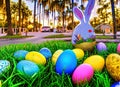 Easter Holiday Scene in Deltona,Florida,United States. Royalty Free Stock Photo