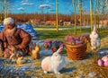 Easter Holiday Scene in Dzerzhinsk,Nizhegorodskaya Oblastâ,Russia. Royalty Free Stock Photo