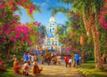 Easter Holiday Scene in Guasave,Sinaloa,Mexico. Royalty Free Stock Photo