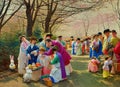 Easter Holiday Scene in Masan,Gyeongnam,South Korea.