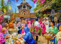 Easter Holiday Scene in Medan,Sumatera Utara,Indonesia.