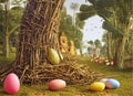Easter Holiday Scene in Pekalongan,Jawa Tengah,Indonesia. Royalty Free Stock Photo