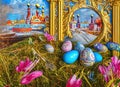 Easter Holiday Scene in Petrozavodsk,Kareliya,Russia.