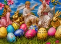 Easter Holiday Scene in Sao Carlos,SÃ£o Paulo,Brazil. Royalty Free Stock Photo