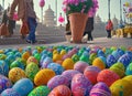 Easter Holiday Scene in Tai\'an,Shandong,China.