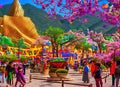 Easter Holiday Scene in Yuxi,Yunnan,China. Royalty Free Stock Photo