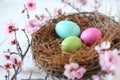 Easter Holiday Themed Still Life Scene in Natural Light Royalty Free Stock Photo