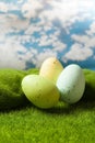 Easter hunt flyer or poster. Royalty Free Stock Photo
