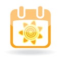 Easter icon - calendar with sun