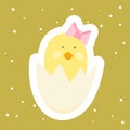 Easter cute cartoon children stickers Royalty Free Stock Photo