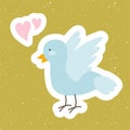 Vector cartoon cute Easter sticker Royalty Free Stock Photo