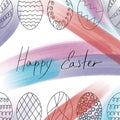 Hand drawn easter illustration for banners,cards