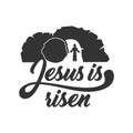 Easter illustration. Jesus Christ is risen