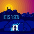 Easter illustration. Jesus Christ is risen Royalty Free Stock Photo