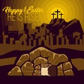 Easter illustration. Jesus Christ is risen Royalty Free Stock Photo
