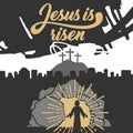 Easter illustration. Jesus Christ is risen Royalty Free Stock Photo