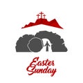 Easter illustration. Jesus Christ is risen