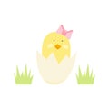 Easter cute cartoon children sticker Royalty Free Stock Photo