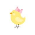 Vector illustration of cute Easter baby chiken Royalty Free Stock Photo