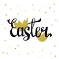 Vector illustration of Easter lettering card