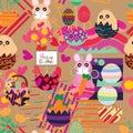 Easter inside egg style seamless pattern Royalty Free Stock Photo